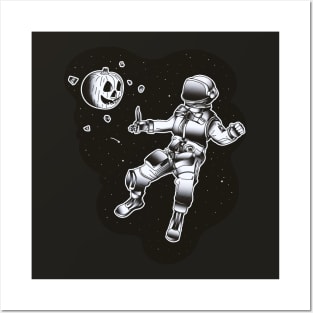 Astronaut And Pumpkin (halloween) Posters and Art